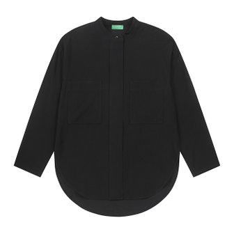 베네통 Out pocket hidden button shirt_5WR7DQ034100