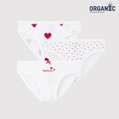 여아 오가닉 쁘띠바또 하트 브리프 3PACK (NTY23VF33F_RD)