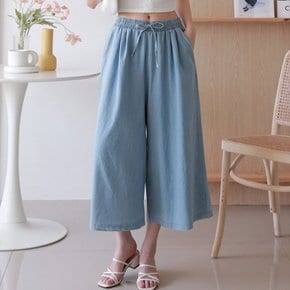 썸머 8부 와이드청바지 데님팬츠 통바지 여름 여성 여자