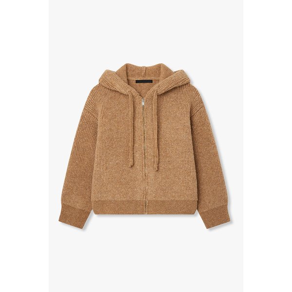 알파카 블렌드 후드 집업 가디건 7115450Y12164