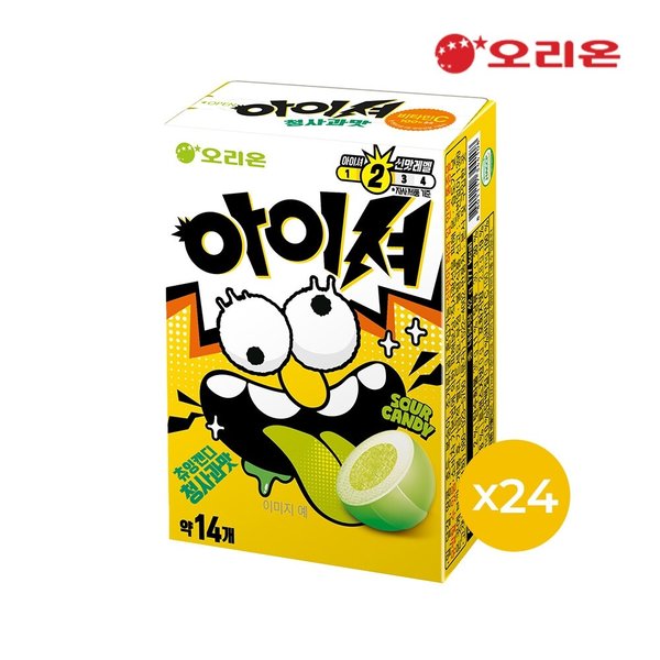 아이셔 츄잉캔디 청사과맛(42g) x 24개