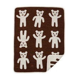 Klippan Yllefabrik Bruno childrens blanket 브루노 어린이 담요 brown