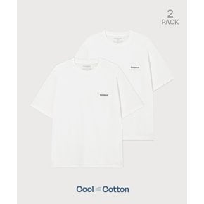 쿨 코튼 2-PACK 티셔츠 화이트 CO2602STE1WH