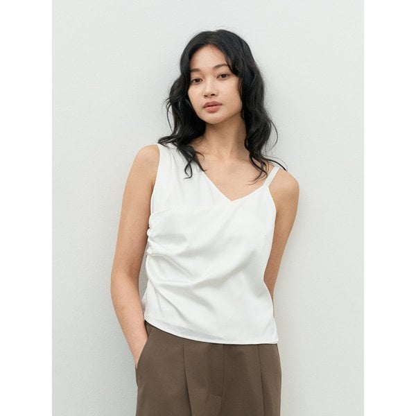 VOLUME SLEEVELESS BLOUSE IVORY MBESTO013IV