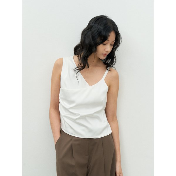 VOLUME SLEEVELESS BLOUSE IVORY MBESTO013IV