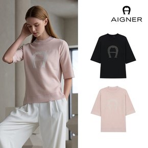 [한정수량] 24SS AIGNER 시퀸 니트탑