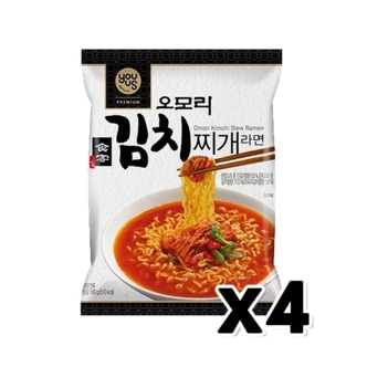  오모리 김치찌개라면 봉지면 160g x 4개