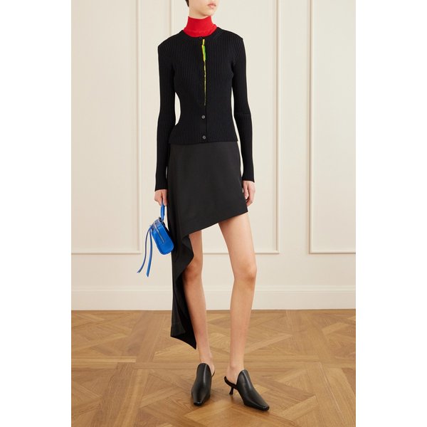 새틴 트림 리브 니트 가디건 46376663163050441