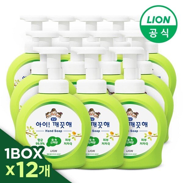 아이깨끗해 핸드워시 손세정제 숲속산책 용기 490ml 12개(1BOX)