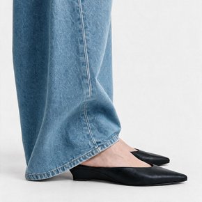 레더 포인티드 스틸레토 뮬_블랙 / LEATHER POINTED STILETTO MULES_BLACK