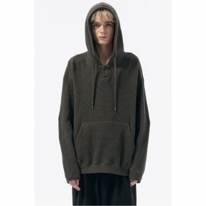 Brown Waffle Texture Hoodie_CWTAW24741BRX