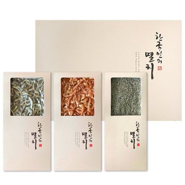  [한국인의멸치2호] 국산멸치 선물세트 (볶음멸치250g+두절꽃새우150g+조림멸치200g)