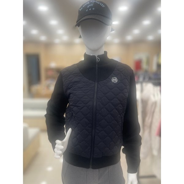 [여주점] 여성 퀼팅 스웨터 하이브리드 패딩점퍼 GQ422LKCO2 BLCK