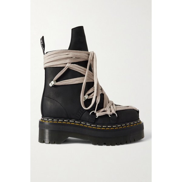릭 오웬스 x 닥터마틴 1460 쿼드 솔 메가레이스 가죽 앵클 부츠 46376663162985714