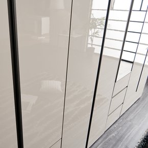 브루테 UV하이그로시 투서랍 옷장