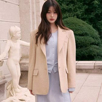 로라로라 WOOL BLENDED CLASSIC JACKET OATMEAL