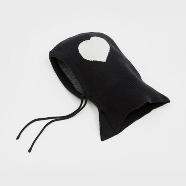 리끌로우 HEART BALACLAVA BLACK