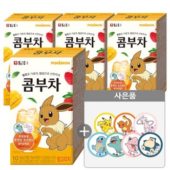  담터 포켓몬 콤부차 망고리치 10Tx4개+포켓몬코스터