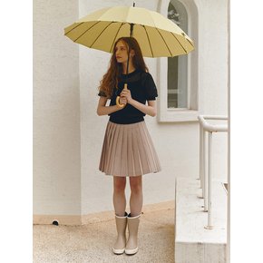 PLEATS MINI SKIRT (sand beige)