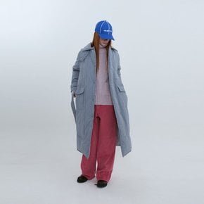 Belted Duck Down Long Coat_BLUE