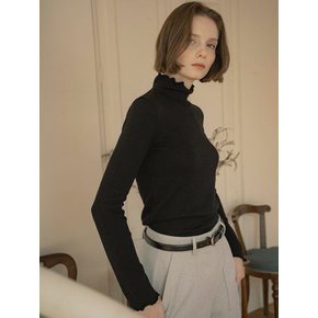 SITP 5081 wool blend turtleneck_Black