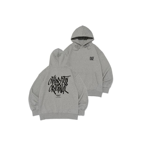 [기모/NO기모] 스트릿 로고 후드티셔츠 (그레이)