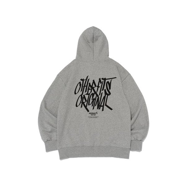 [기모/NO기모] 스트릿 로고 후드티셔츠 (그레이)