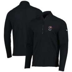 [해외] 나이키골프 남성 Men`s 2024 U.S. Open Navy Half-Zip Pullover Top - Black 1112052