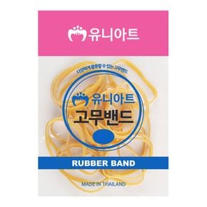 유니아트 (고무밴드) 1000 노랑 고무줄 (7cmx5mm)