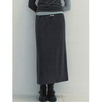 Smock Banding Long Skirt (Charcoal)