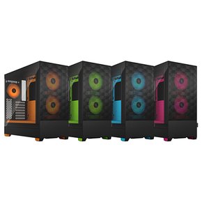 [서린공식] Fractal Design Pop Air RGB Clear 강화유리 Core Green