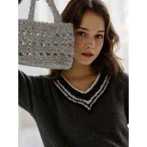 BLING BLING MINI BAG-SILVER/BLACK