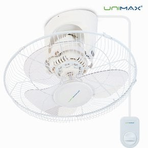 유니맥스 N921W 대형 천장형 선풍기 16인치 3단풍속 360도 회전 천장설치 가정용 업소용 선풍기