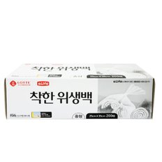 롯데 착한 위생팩 중 25x35x200매