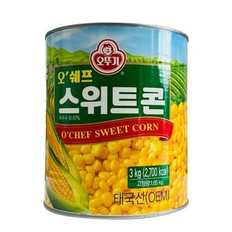 오뚜기 오쉐프 스위트콘 3kg (캔)