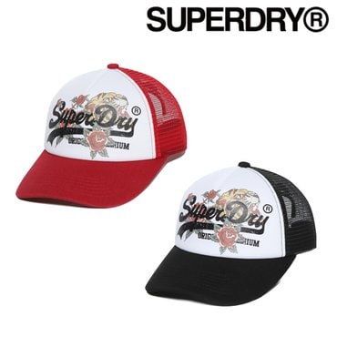 SUPERDRY 타이거 메쉬 프린팅 트러커 볼캡 (SDUZCDO21)
