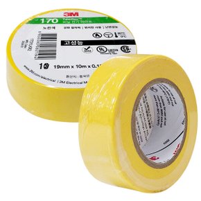 3M 170 고성능 전기테이프 노란색 19mm x 10M 낱개