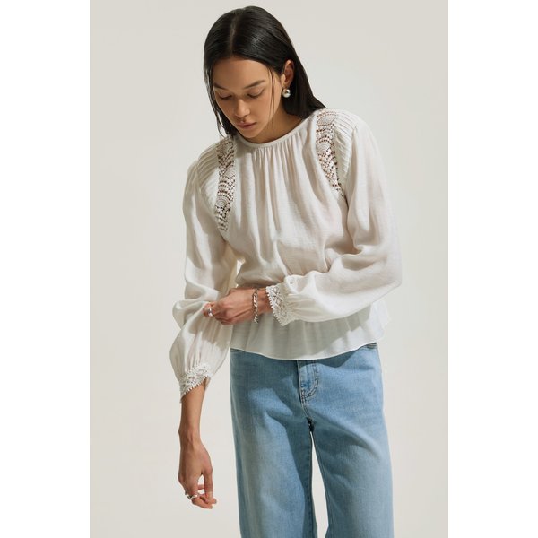 [여주점] [이로] 여성 HAY 셔링 블라우스 ILSAS25702WHX