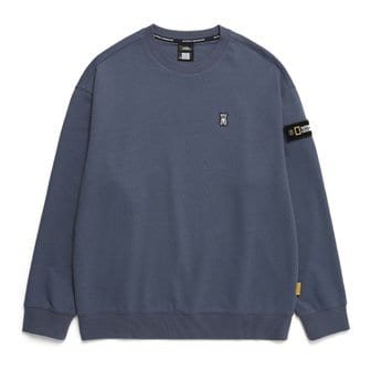 내셔널지오그래픽 N241USW920 동물 와펜 세미오버핏 맨투맨 DUSTY NAVY