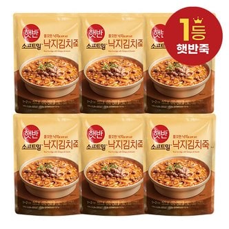 신세계라이브쇼핑 [CJ] 햇반소프트밀 낙지김치죽 420g X 6개