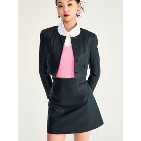 lona leather skirt(2colors)