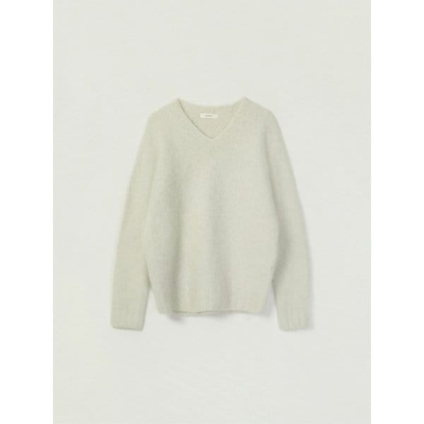 PAUXE FOX V-NECK KNIT_IVORY