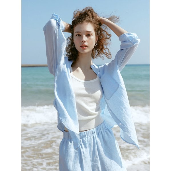[단독]LONA overfit linen shirt_BLUE