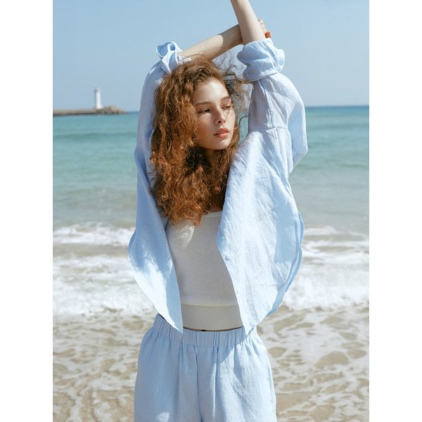 [단독]LONA overfit linen shirt_BLUE