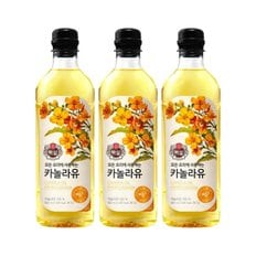 백설 카놀라유 900ml x3개