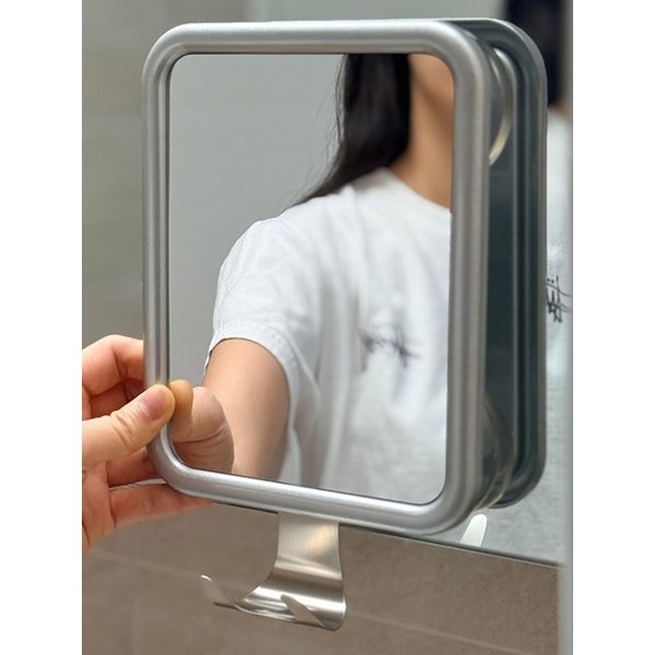 강력흡착 면도경 김서림방지 화장대 사각형 샤워실 화장실 욕실 보조 거울