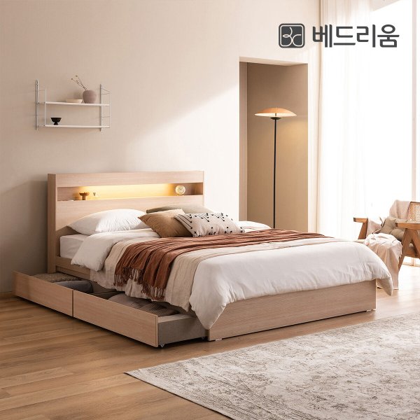 [베드리움] 파인드 LED 서랍형침대Q+릴렉서 허리특허 유로탑(M.H)