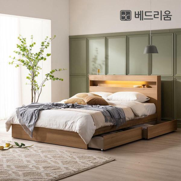 [베드리움] 파인드 LED 서랍형침대Q+릴렉서 허리특허 유로탑(M.H)
