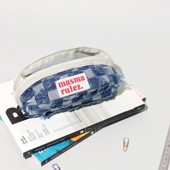 마스마룰즈 Hapoom pencil cosmetic pouch _ Rough Denim