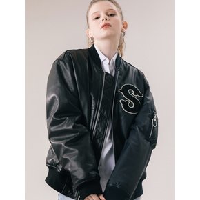 LAMBSKIN STADIUM RIDER JACKET-unisex